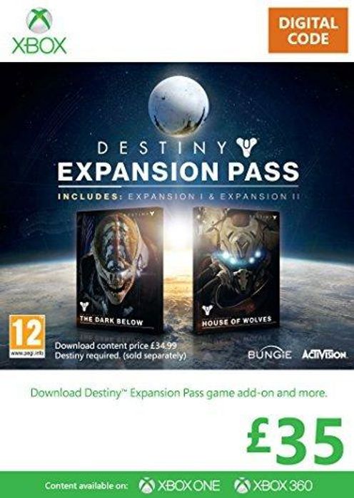 Xbox Live £35 Gift Card Destiny Expansion Pass PC Xbox Live £35 Gift Card Destiny Expansion Pass PC
