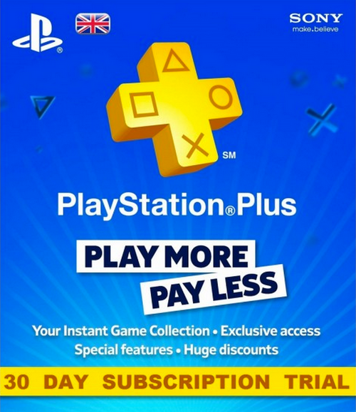 PlayStation Plus (PS+) 30 Day Trial Subscription (UK) PlayStation