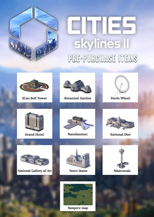 Cities Skylines II PreOrder Bonus DLC PC CDKeys