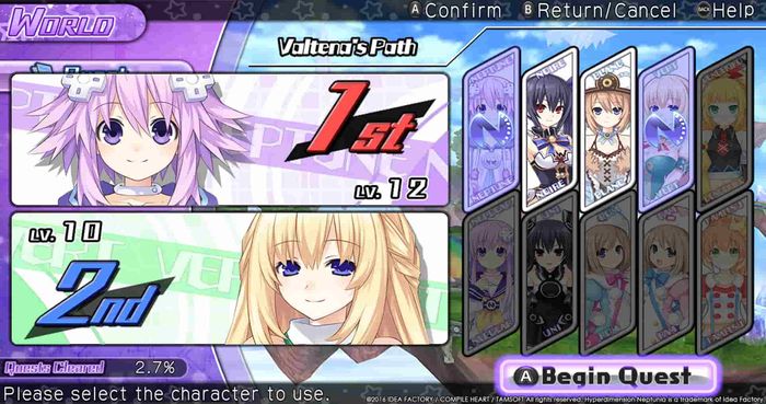 Hyperdimension neptunia hot sale action unleashed