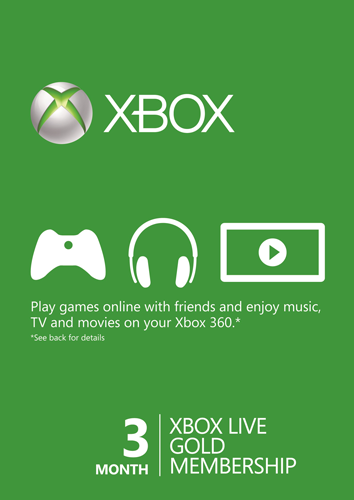 3 Month Xbox Live Gold Membership Card (South Africa)