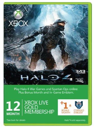 12 + 1 mois d'abonnement Xbox Live Gold + Halo 4 Corbulo Emblem (Xbox One/360)