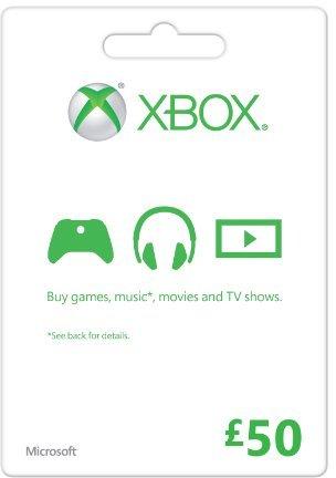 Carte cadeau Microsoft - 50 € (Xbox One/360)