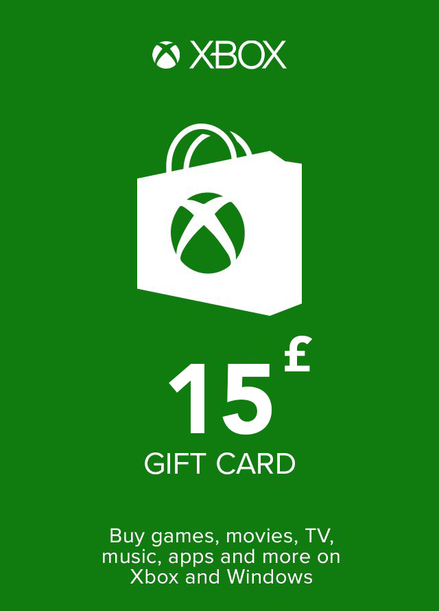 Carta regalo Microsoft - £15 (Xbox One/360)