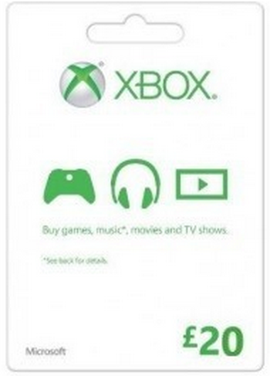 Carte cadeau Microsoft - 20 € (Xbox One/360)