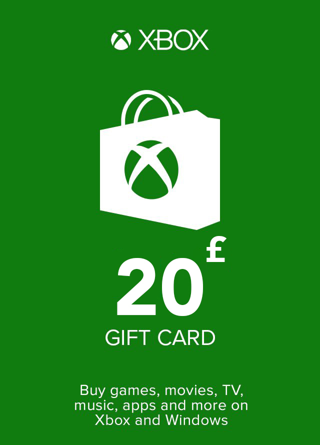 Carta regalo Microsoft - £20 (Xbox One/360)
