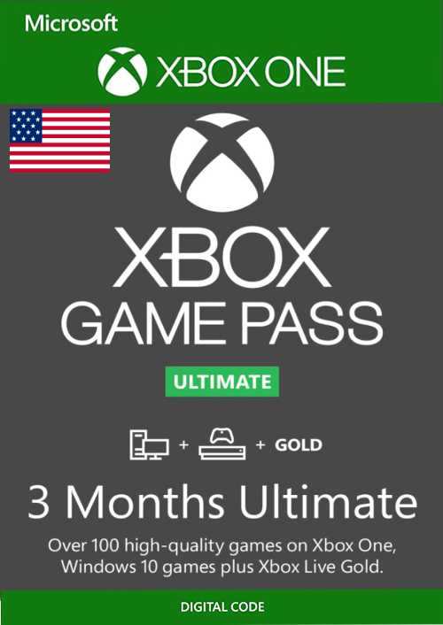 3 mois Xbox Game Pass Ultimate Xbox One / PC (USA)