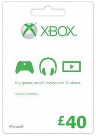 Carte cadeau Microsoft - 40 € (Xbox One/360)