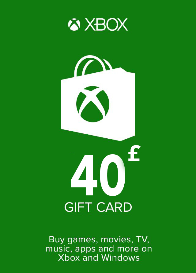 Carta regalo Microsoft - £40 (Xbox One/360)