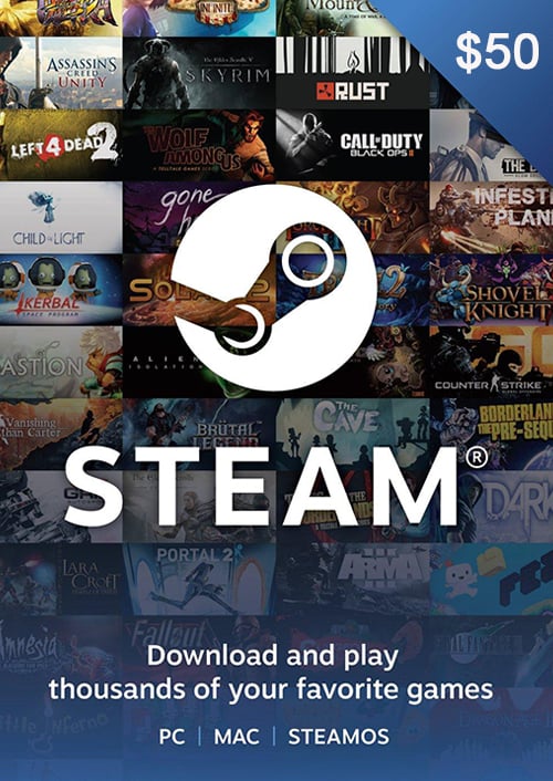 Steam Wallet Top-Up 50 USD