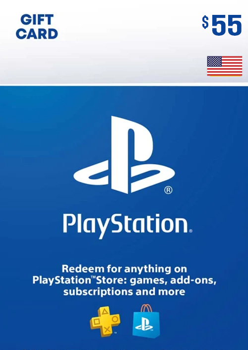 PLAYSTATION STORE GIFT CARD - 55 USD (USA) PLAYSTATION STORE GIFT CARD - 55 USD (USA)
