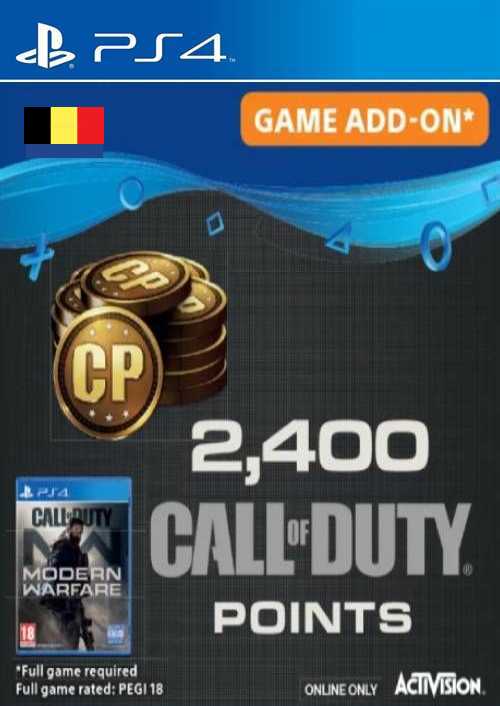 Call of Duty Modern Warfare 2400 Points PS4 (Belgium)