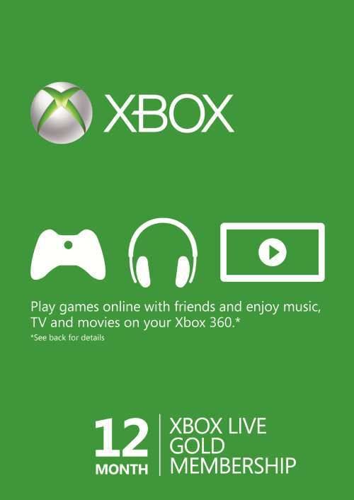 12 Month Xbox Live Gold Membership Card (Argentina)