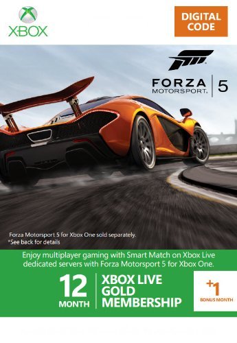 12 + 1 mois d'abonnement Xbox Live Gold - Forza 5 Branded (Xbox One/360)