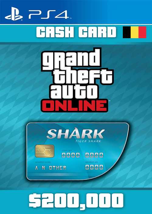 Grand Theft Auto Online Tiger Shark Cash Card PS4 (Belgium)