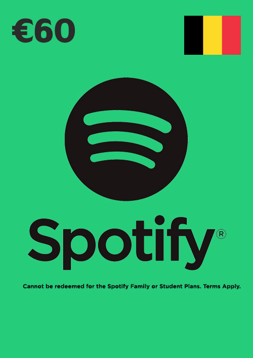 Spotify Gift Card - 60 EUR (Belgium)