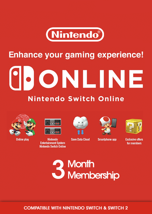 Nintendo Switch Online 3 Months Membership Switch & Switch 2 (Australia & New Zealand) Nintendo Switch Online 3 Months Membership Switch & Switch 2 (Australia & New Zealand)