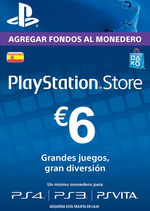 Carte PlayStation Network (PSN) - 6 EUR (Espagne)