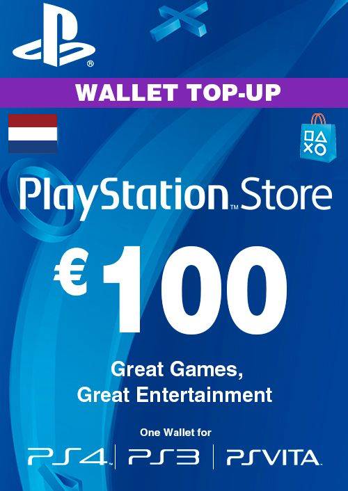 Carte PlayStation Network (PSN) - 100 EUR (Pays-Bas)
