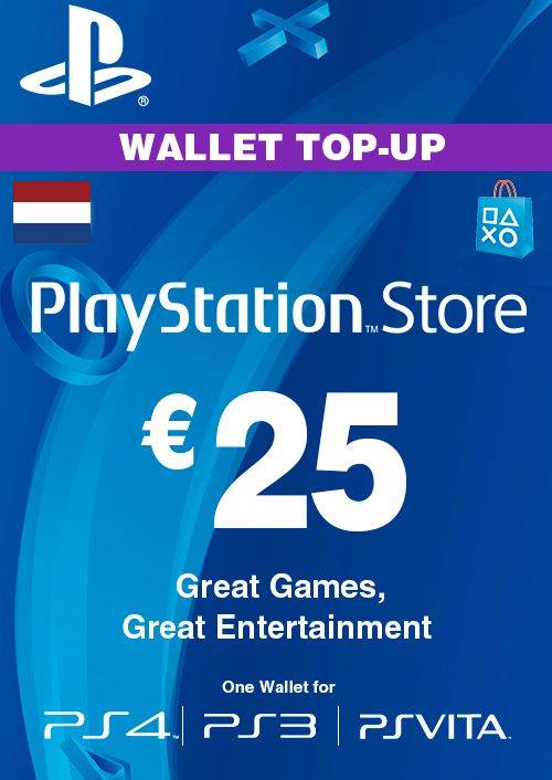 Carte PlayStation Network (PSN) - 25 EUR (Pays-Bas)