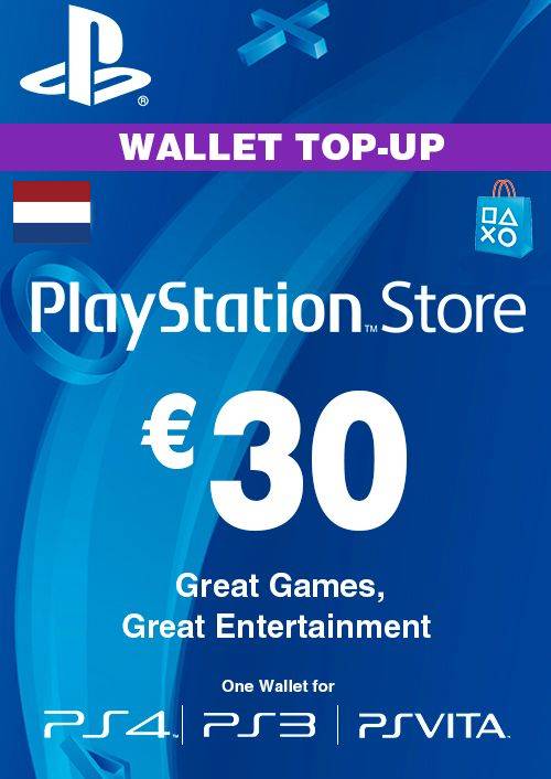 Carte PlayStation Network (PSN) - 30 EUR (Pays-Bas)