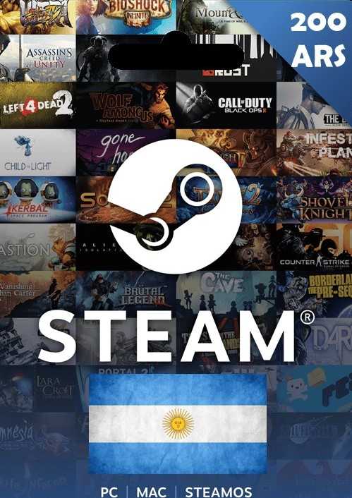 Steam Wallet Top - Up 200 ARS (Argentina)