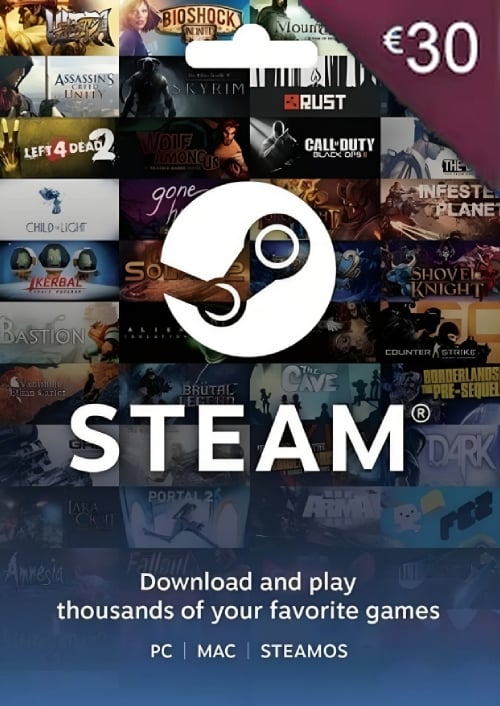 Steam Wallet Top-Up 30 EUR Steam Wallet Top-Up 30 EUR