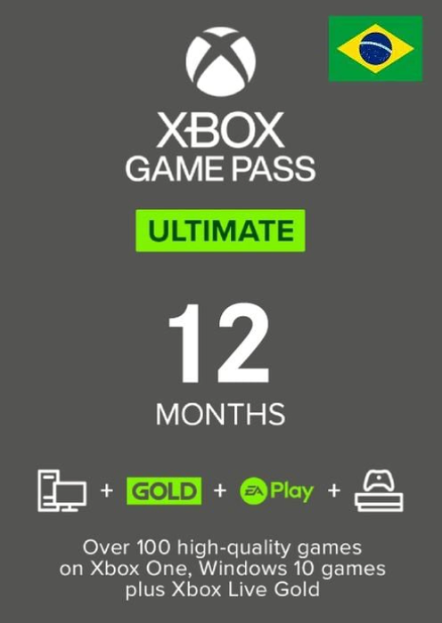 12 Months Xbox Game Pass Ultimate Xbox One/Xbox Series X|S/PC (Brazil) 12 Months Xbox Game Pass Ultimate Xbox One/Xbox Series X|S/PC (Brazil)