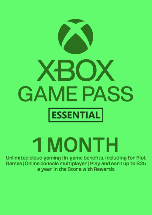 Xbox Game Pass Essential - 1 Month Membership (US) Xbox Game Pass Essential - 1 Month Membership (US)