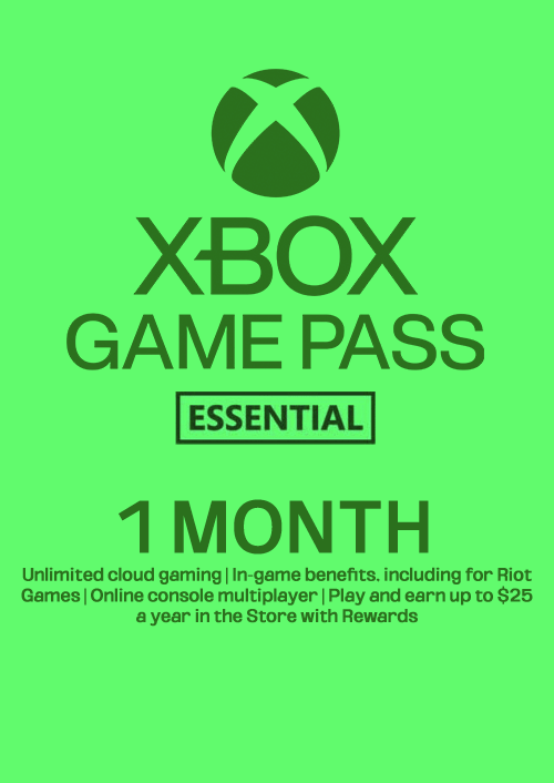 Xbox Game Pass Essential - 1 Month Membership (WW) Xbox Game Pass Essential - 1 Month Membership (WW)