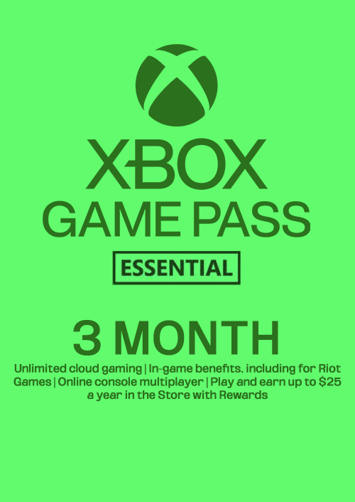 Xbox Game Pass Essential - 3 Month Membership (South Africa)
